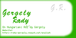 gergely rady business card